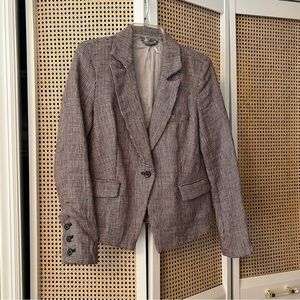 FREE PEOPLE PLAID BLAZER